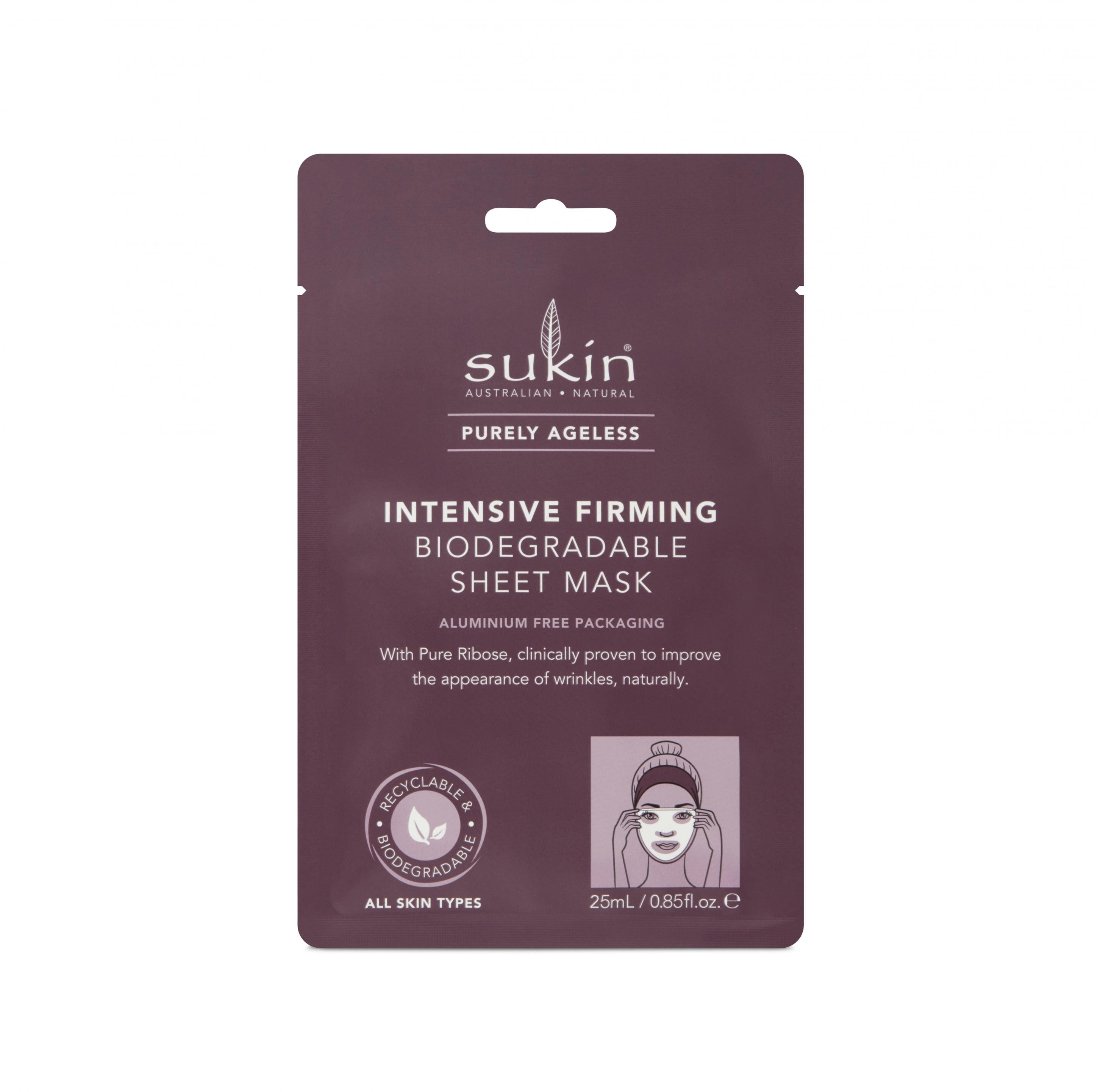 Intensive Firming Biodegradable Sheet Mask | Purely Ageless 25ml - Sukin
